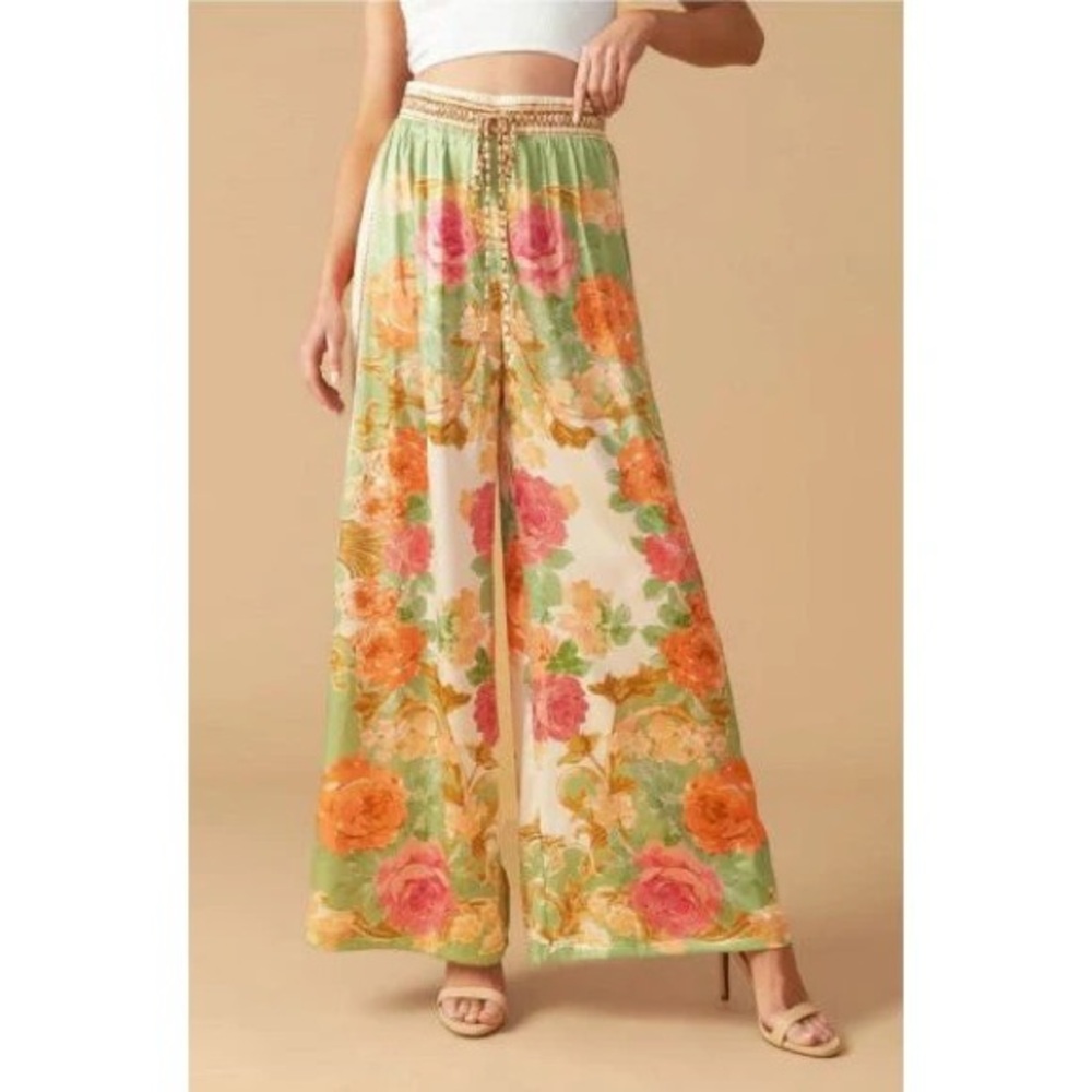 BRAND NEW WITH TAGS Boho Bloom Wide-Leg Pants